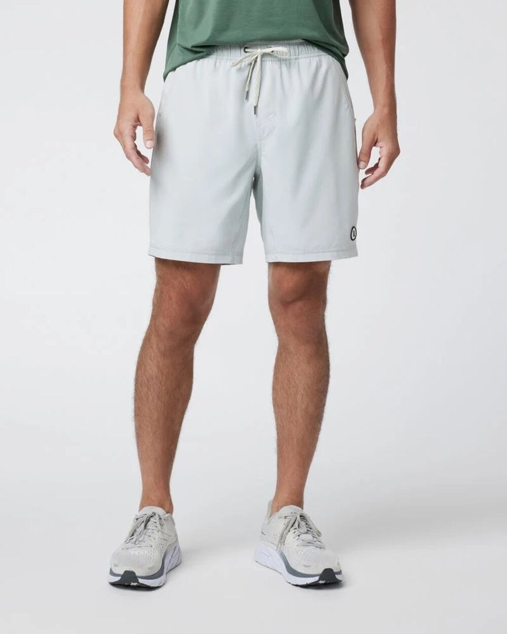 Vuori Kore Lined Activewear Workout Shorts in Sky Gray